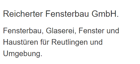 Fensterbau